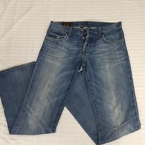 Lucky Brand Jeans Button Fly Distressed Stained